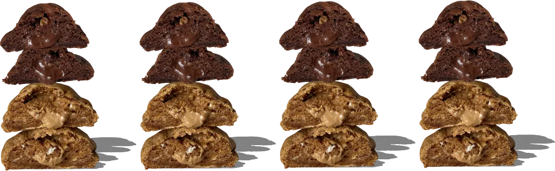 Assortiment de cookies artisanaux premium Nutolious - Chocolat, caramel salé, noisette